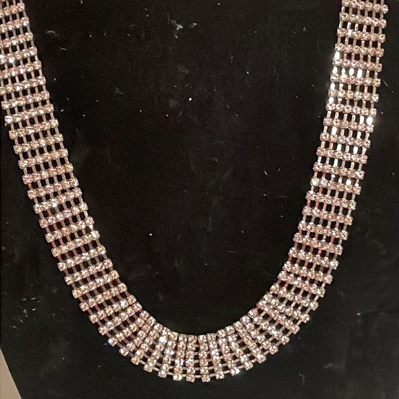 MCM 27” silver tone 6 row w/636 prong set Austrian crystals Tennis necklace - Picture 7 of 14